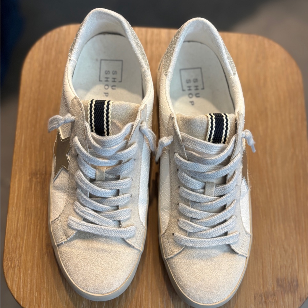 Shu Shop Cream Sneakers